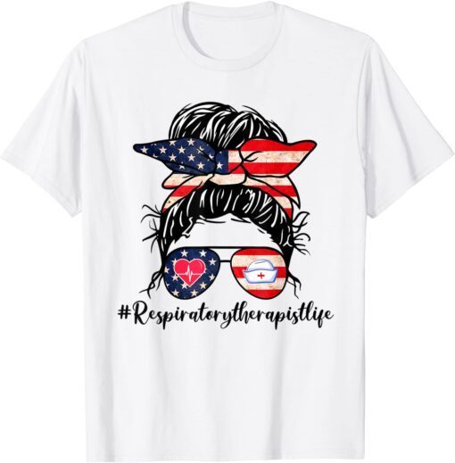 American Respiratory Therapist Sunglasses 4th Of July Tee Shirt