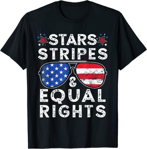 Aviator USA Flag Sunglasses Stars Stripes Reproductive Right Tee Shirt