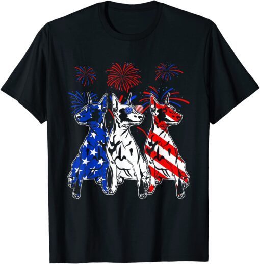 Awesome Doberman Dog American Flag 4th Of July Tee ShirtAwesome Doberman Dog American Flag 4th Of July Tee Shirt