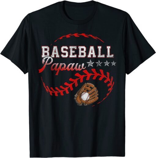 Baseball Papaw Love Playing Baseball Tee Shirt