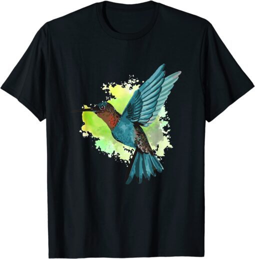 Beautiful Hummingbird Watercolors Watch The Cute Birds Art 2022 Shirt