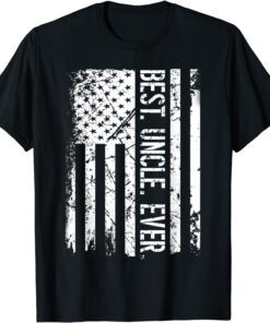 Best Uncle Ever US American Flag Father's Day For Dad Papa Tee Shirt