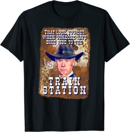 Biden Bicycle Crash Train Wreck USA RIDIN With Biden Falling Tee Shirt