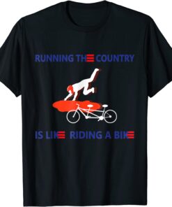 Biden Bike Bicycle Falls Off Merry 4th Of July Tee Shirt