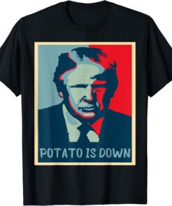 Biden Bike Bicycle Trump Potato is Down Biden Falls off Bike Tee Shirt