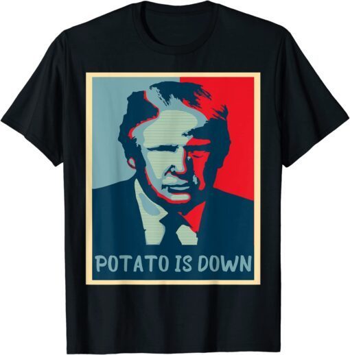 Biden Bike Bicycle Trump Potato is Down Biden Falls off Bike Tee Shirt