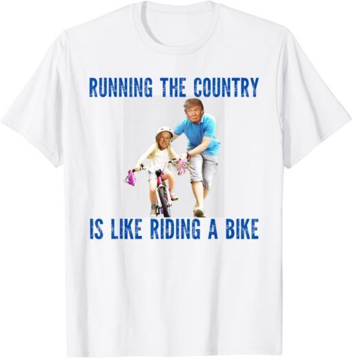 Biden Falls Off Bike Joe Biden Falling Off His Bicycle Tee Shirt