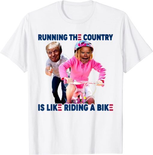 Biden Falls Off Bike, Trump Joe Biden Falling of bike Tee Shirt