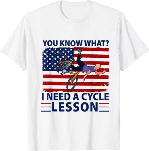 Biden bike accident i need a cycle lesson Biden Bike falls Tee Shirt