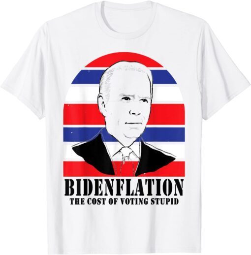 BidenFlation The Cost Of Voting Stupid, Anti Biden 4th July Tee Shirt