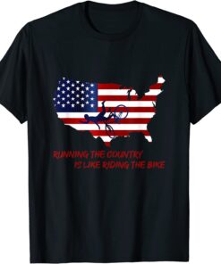 Bike Bicycle Running The Country Is Like Riding A Bike Joe Biden Tee Shirt