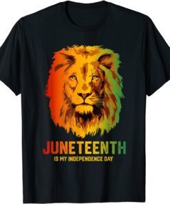 Black King Lion Father Day Juneteenth Is My Independence Day T-Shirt