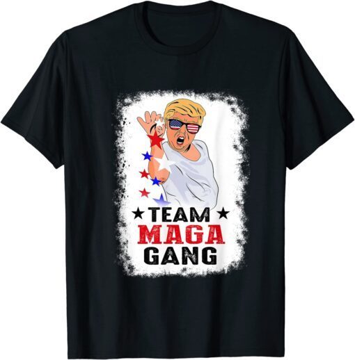 Bleached Trump Salt Sprinkle, Trump Patriot Team MAGA Gang Tee Shirt