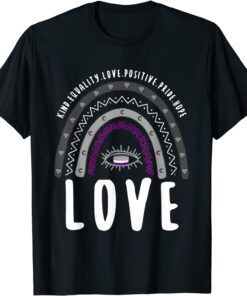 Boho Rainbow Love Ace Pride Tee Shirt