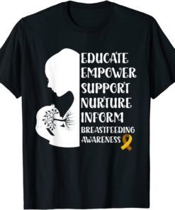 Breastfeeding Awareness Family USA Breast Milk Lactation Tee Shirt