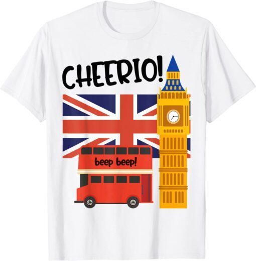 British Flag United Kingdom England Quote Travel Big Ben Tee Shirt