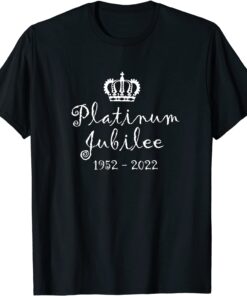 British Queen Monarchy Platinum Jubilee 1952-2022 Tee Shirt