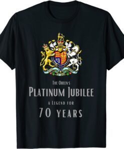 British Queen Monarchy The Queens Platinum Jubilee Tee Shirt