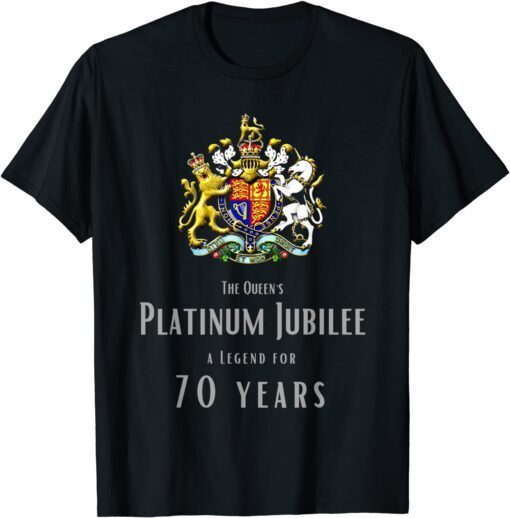 British Queen Monarchy The Queens Platinum Jubilee Tee Shirt