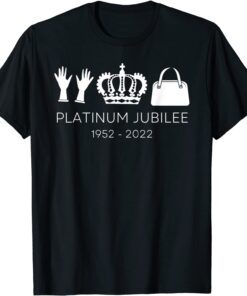 British Queen Platinum Jubilee 1952 - 2022 70th Anniversary Tee Shirt