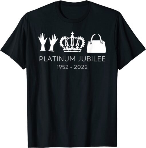 British Queen Platinum Jubilee 1952 - 2022 70th Anniversary Tee Shirt