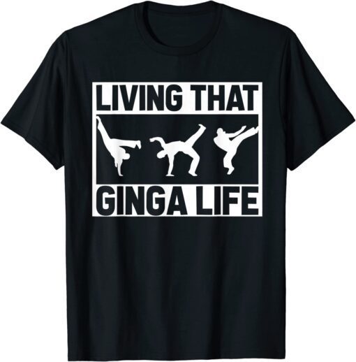 Capoeira Ginga Life - Brazil Flag Capoeira Tee Shirt