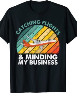 Catching Flights & Minding My Business Vintage Tee Shirt