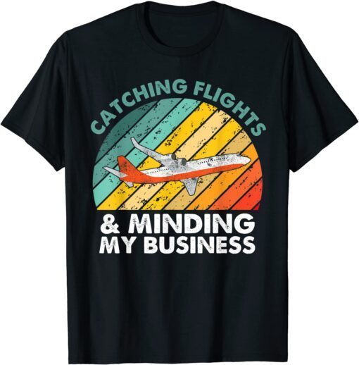 Catching Flights & Minding My Business Vintage Tee Shirt