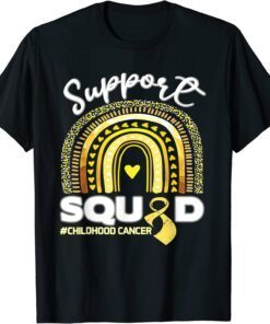 Childhood Cancer Support Squad Gold Ribbon Tee Shirt