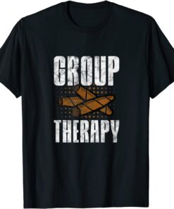 Cigars Smoker Group Therapy Cigarettes Tobacco Smoke Grunge Tee Shirt