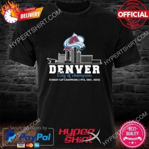 Colorado Avalanche denver city of champions stanley cup champion 1996 2022 shirt