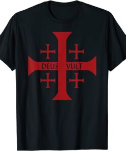 Crusader Christianity Deus Vult God Will Tee Shirt