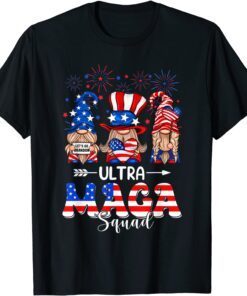 Dazed Joe Biden Confused Ultra Maga Gnome 4th Of July Trump Tee Shirt