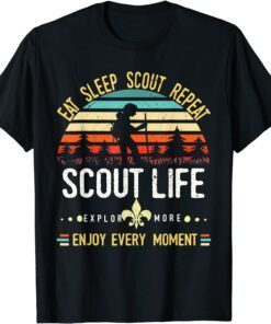 Eat Sleep Scout Repeat Vintage Scouting Scout Life T-Shirt