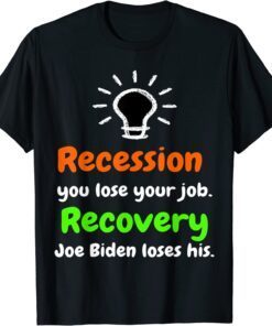 Economic Recession Inflation Anti Biden Pro Trump US 2024 T-Shirt