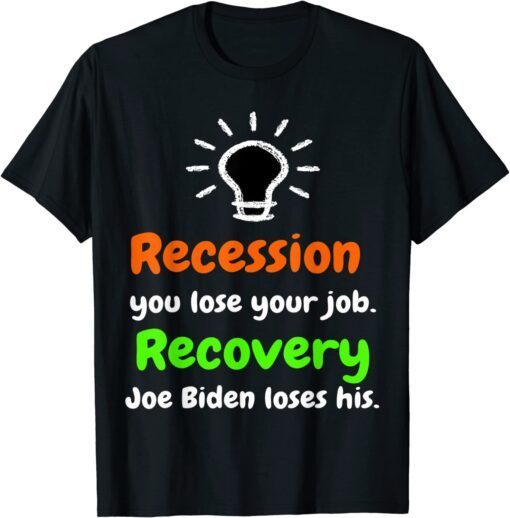 Economic Recession Inflation Anti Biden Pro Trump US 2024 T-Shirt