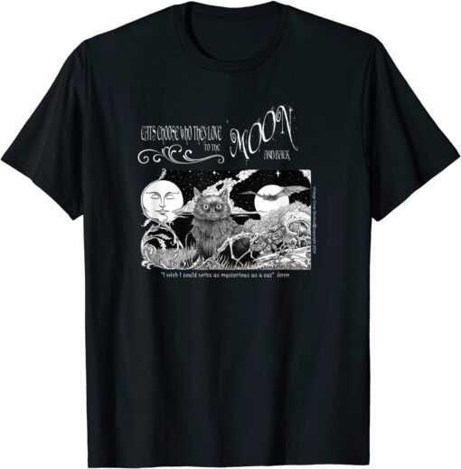 Ezekiell Crowe's Moon and Back Black Cat T-Shirt