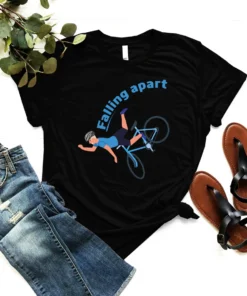 Falling Apart Biden Falling Off The Bike Riding Bicycle Tee Shirt