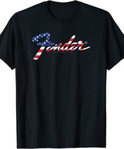 Fender American Flag Fill Logo Tee Shirt