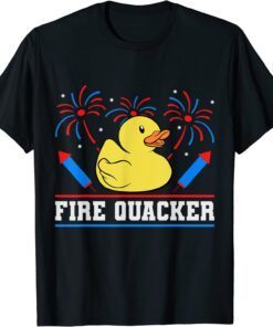 Fire Quacker Rubber Duck 4th Of July Firework Tee Shirt