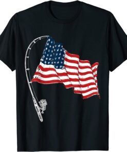 Fishing American Flag Fisherman Patriotic Day 4th Of July Tee ShirtFishing American Flag Fisherman Patriotic Day 4th Of July Tee Shirt