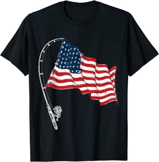 Fishing American Flag Fisherman Patriotic Day 4th Of July Tee ShirtFishing American Flag Fisherman Patriotic Day 4th Of July Tee Shirt