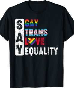 Florida Gay Say Gay Say Trans Stay Proud LGBTQ Gay Rights 2022 Shirt