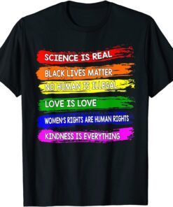 Gay Pride Science Is Real Black LGBTQ Matter Love Is Love T-Shirt