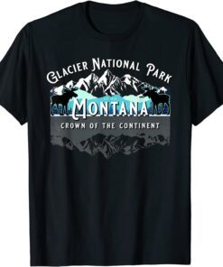 Glacier National Park Montana Moose Hiking Camping Tee Shirt