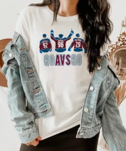 Go Avs Go Nathan Mackinnon, Gabriel Landeskog, Mikko Rantanen Tee Shirt