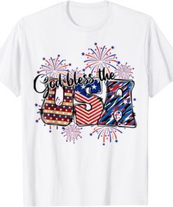 God Bless The USA, Fireworks 4th Of July Costume Tee Shirt