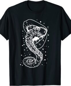 Gothic Mouth Tentacle Tongue Octopus Arm Emo Punk Grunge Tee Shirt