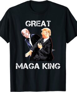 Great Maga King Trump Slap Biden Pro Trump 2024 Tee Shirt