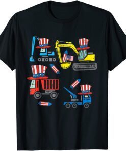 Happy 4th Of July Crane Truck Construction 2022 Shirt